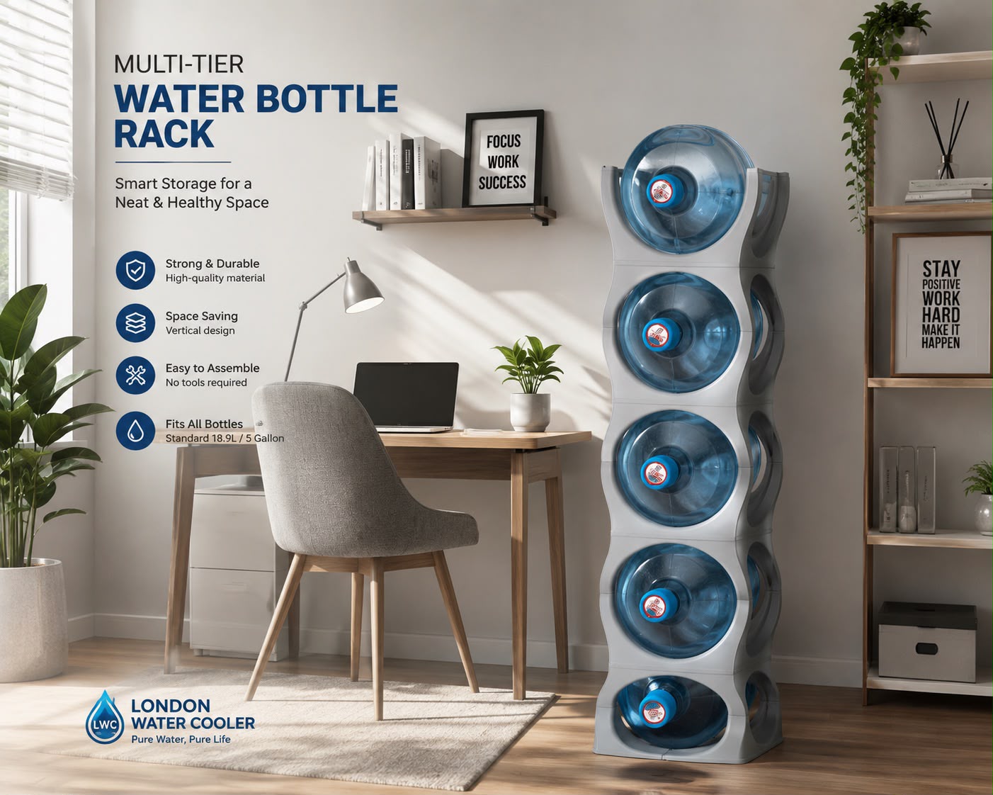 5 Stage Multi-Tier Water Bottle Rack | LWC R-1/26